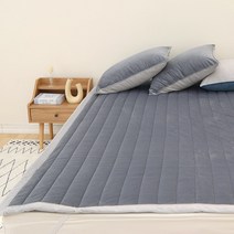 슈에뜨룸 트윈소프트 극세사 누빔패드, 차콜 + 그레이