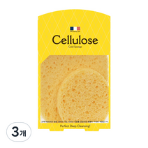 해면 프랑스산 JUT 골드셀룰로오스 스펀지 20mm+10mm 증정, 옐로우, 3개