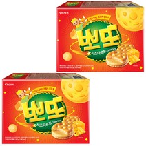 크라운 뽀또 치즈타르트 크래커 샌드, 322g, 2개입