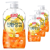 트리오 발효식초 담은 친환경 주방세제 레몬향, 680ml, 4개