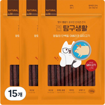 네츄럴랩 강아지 견탐구생활 스틱 간식 100g, 이베리코돼지고기, 15개