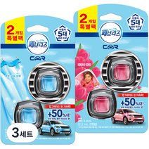 페브리즈 차량용 맑은하늘바람 2.2ml 2개입 + 다우니향 2.2ml 2개입, 3세트