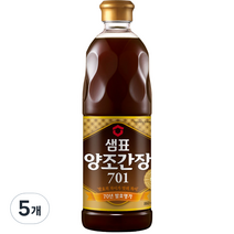 샘표 양조간장 701, 860ml, 5개
