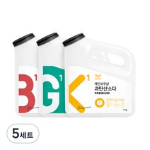 레인보우샵 왕톡톡이 삼총사 구연산 베이직 1kg + 베이킹소다 프리미엄 1kg + 과탄산소다 프리미엄 1kg, 5세트