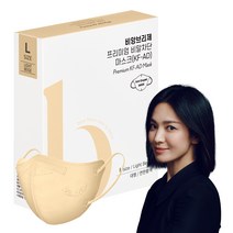 비앙브리제 프리미엄 비말차단 마스크 대형 KF-AD, 10개입, 1개, 라이트 베이지