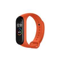 디씨네트워크 샤오미 미밴드3/4/ 호환 컬러 스트랩 기본형, 오렌지, 1개