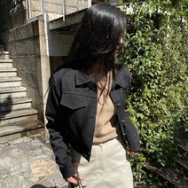 슈가펀 여성용 보트 크롭 데님 자켓