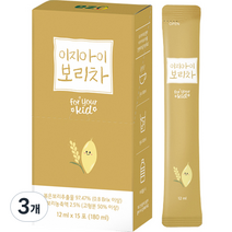 이지아이 유아용 보리차 12ml x 15p, 보리차맛, 180ml, 3개