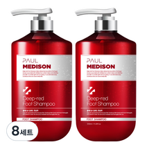 폴메디슨 딥레드 대용량 각질케어 풋샴푸, 510ml, 8세트