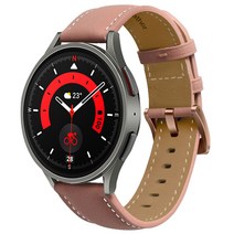 루아러블 갤럭시워치 호환 소가죽 프리미엄 레더 가죽 스트랩, 로즈핑크