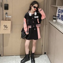 오렌지다몸 여아용 1886 야구점퍼 하트 치마 세트