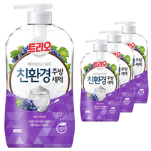 트리오 베이킹소다 담은 친환경 주방세제 그레이프향, 680ml, 4개