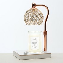 캔들백화점 블링블링 비주 캔들워머 로즈골드 + 화이트 + 소이 캔들 150g 세트, 비주 (로즈골드), 라벤더, 370ml