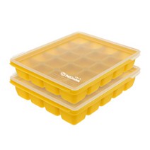 쁘띠누베 실리콘 이유식 냉동 용기 멀티 큐브 20구, MUSTARD, 2개