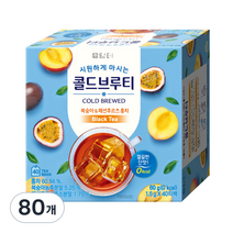 콜드브루티 복숭아&패션후르츠 홍차, 1.5g, 80개