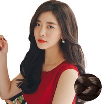 가발나라 9부 U자형 반가발 풀커버피스 내츄럴 셋팅펌, 레드브라운, 1개