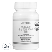 라이프토콜 활성 엽산 1000 60정, 3개, 18g