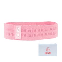 헤이피 스쿼트 힙밴드 Lv1+파우치, 롤리핑크