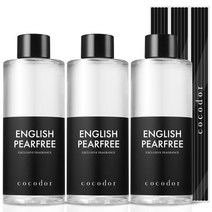 코코도르 디퓨저 리필액 3개 + 리드스틱 15개입, 잉글리쉬페어프리, 200ml
