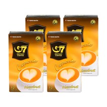 G7 카푸치노 헤이즐넛 커피믹스 수출용, 18g, 12개입, 4개