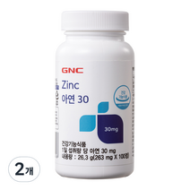 GNC 아연30, 100정, 2개