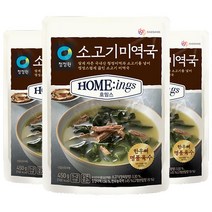 청정원 호밍스 소고기미역국, 450g, 3개
