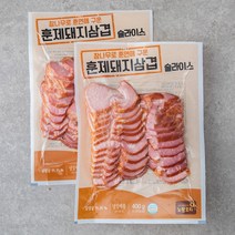 노랑오리 훈제삼겹 슬라이스, 400g, 2개