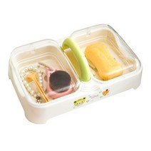 더자카 손잡이형 더블 비누 받침대, Y217LBBO103(랜덤 발송), 1개