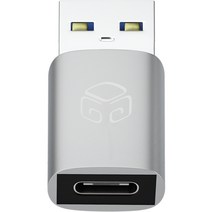 디지지 USB C타입 to A 메탈 변환젠더 D20-0017, 메탈실버, 1개