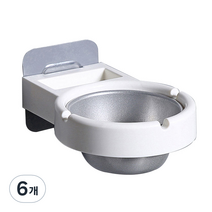 매직흡착 벽걸이 재떨이, 화이트, 6개