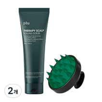 플루 두피 스케일링 스크럽 + 두피 마사지 브러쉬 세트, 2개, 200g