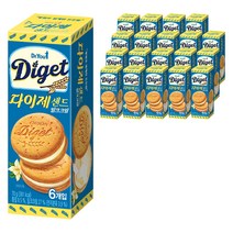 오리온 샌드 다이제 밀크 크림, 70g, 20개