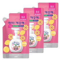 아이깨끗해 핸드워시 레몬향 리필, 200ml, 3개