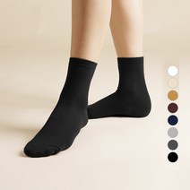 삭피엔스 여성용 발목이 가늘어 보이는 골지 중목 양말 8켤레