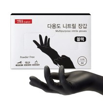 생활을그리다 다용도 니트릴 장갑 블랙 M, 중(M), 1개