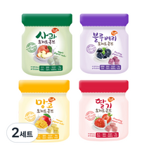 짱죽 요거트큐브 4p 세트, 사과, 딸기, 망고, 블루베리, 2세트