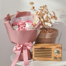 데코코마니 비누꽃 러블리 꽃다발, 핑크+화이트