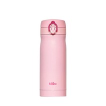 클리나 원터치 보온보냉 텀블러, 핑크, 350ml, 1개