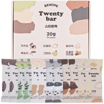 베노프 20바 프로틴바 스타트팩 6종 x 2p 세트, 20g, 1세트