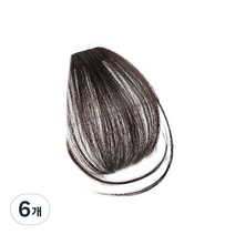 가발위드 인조모 앞머리 가발 테일형, 블랙, 6개