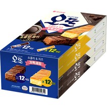 오리온 오뜨 과자케이크 세트 쇼콜라 6p x 2 + 치즈 6p x 2, 쇼콜라+치즈, 1세트