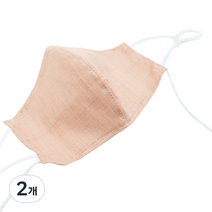 필터교체형 린넨 무지 막아주마 마스크 인디핑크 유아용 M, 1개입, 2개