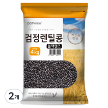 대구농산 검정렌틸콩 블랙렌즈, 4kg, 2개