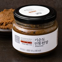 기순도전통장 전통식품 인증 기순도 전통된장 유리병, 500g, 1개
