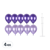 파티쇼 풍선꽂이장식세트 70cm, 퍼플파티, 4세트