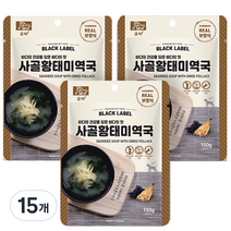 글라 사골 황태 미역국 강아지 간식 파우치, 15개, 사골 + 황태 + 미역