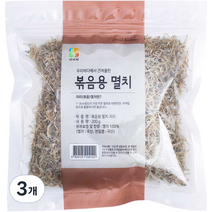 이미지 볶음용 지리 멸치, 200g, 3개
