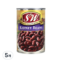 에스앤더블유 키드니빈스 통조림, 439g, 5개