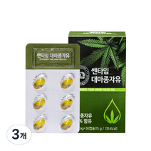 쎈타임 프리미엄 100% 대마종자유, 30정, 3개