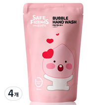온더바디 세이프프렌즈 버블 항균 핸드워시 리틀어피치 시트러스향 리필, 400ml, 4개